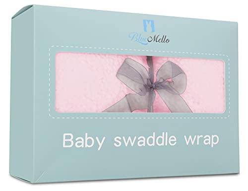 BlueMello Baby Swaddle deka | Ultra-mekani pliš neophodan za dojenčad 0-6 mjeseci / primanje roze Zamotavanja