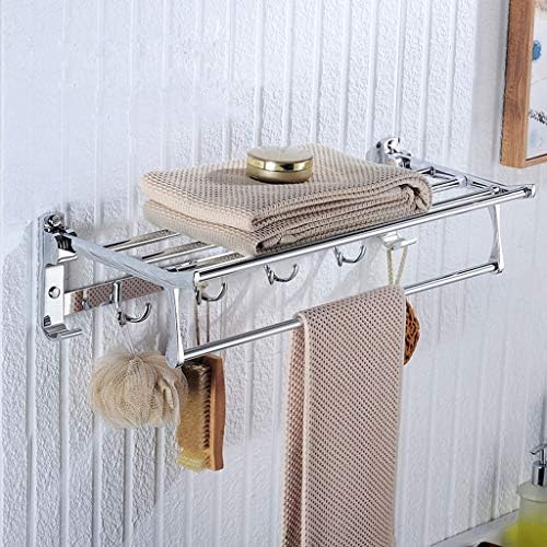 SLSFJLKJ Držač za ručnik za ručnik sa sklopivim ručnikom 60cm stalak za ručnik od nehrđajućeg