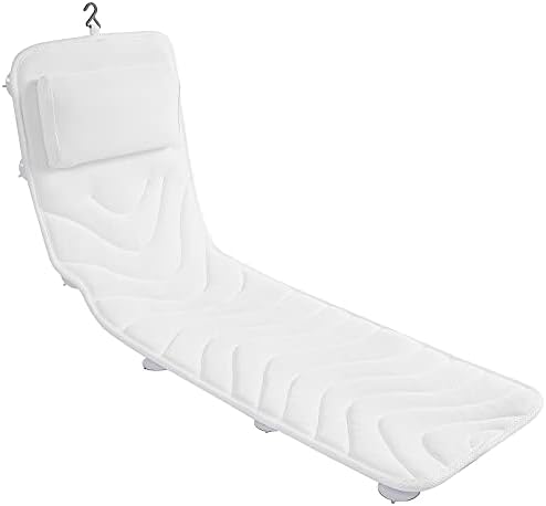 Puni jastuk za kupanje u tijelu, nadograđeni jastuk za ne-klizanje kadu za kadu, banja jastuk za jastuk za glavu Podrška za ramena i leđa, pribor za vruću kadu - 50 x 15