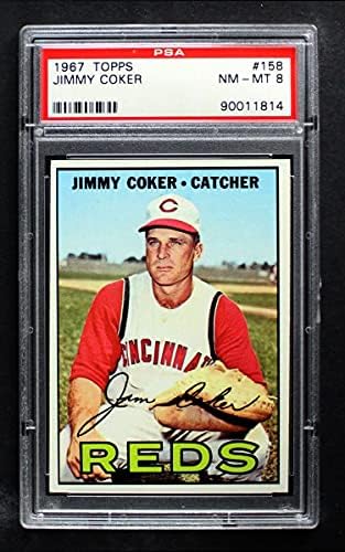 1967. topps 158 Jim Coker Cincinnati Reds PSA PSA 8.00 crveni