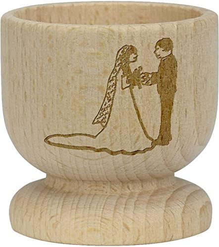 Azeeda' Vjenčani Par ' Drvena Čaša Za Jaja