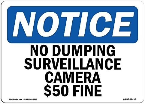 Napomena OSHA - Nema kamere odlaganja za odlaganje odlagališta u iznosu od 50 dolara u redu | Kruti plastični