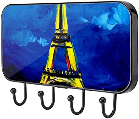 Guerotkr zidne kuke, viseće kuke, ljepljive kuke za vješanje, akvarel Pariz Eiffel Tower City uzorak