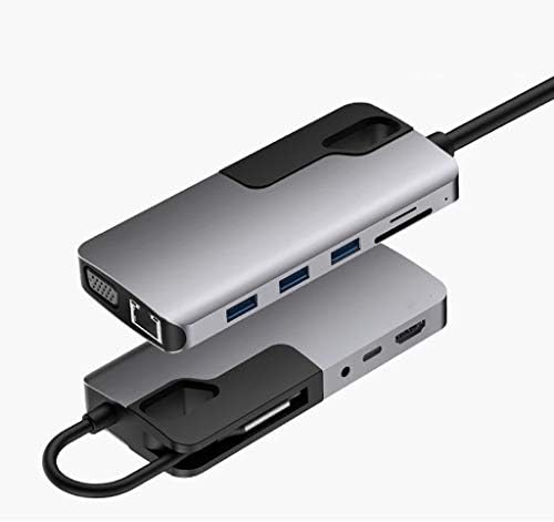 WPYYI USB C HUB TypeC na USB 3.0 HUB HDMI-compatibe VGA Adapter 3 Dock 3.5 mm Audio RJ45 Adapter