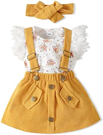 Sodlon Newborn Baby Girl Outfits Outfits Gifts Romper Top Suspender Sukšine Kombinezone haljine