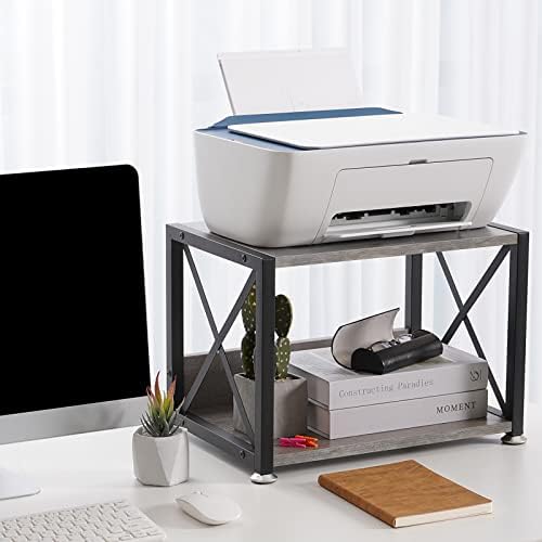 Giikin Desktop štampač stajalište sa 2 termine za skladištenje drva, višenamjenski organizator