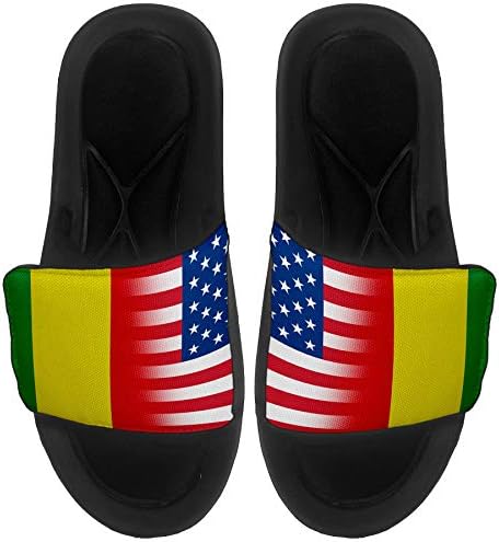 Expreitbest jastuk sa sandalama / dijapozitiva za muškarce, žene i mlade - zastava Gvineje - Gvineja zastava