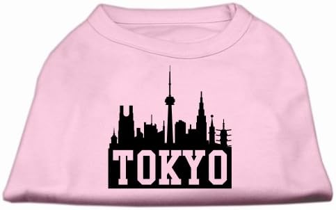 Tokio Skyline Screen Print Majica Light Pink XXL