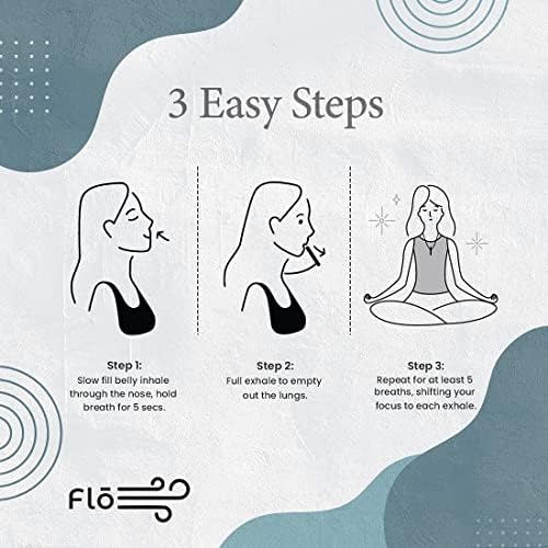 Flō Stress Relief pažljiva ogrlica / ogrlica za disanje meditacija sa lancem / alat za ogrlicu za disanje