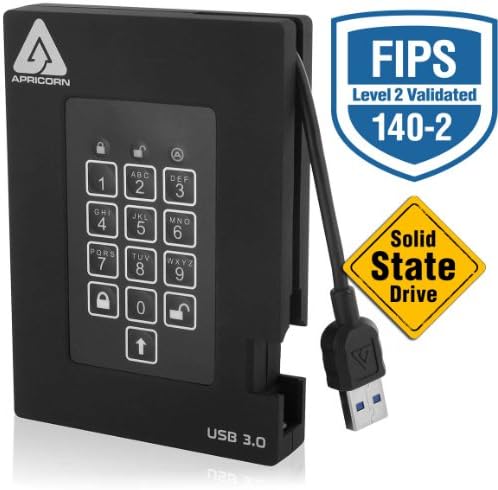 Apricorn 1TB Aegis Fortress FIPS 140-2 nivo 2 validiran 256-bitni šifrirani USB 3 eksterni SSD