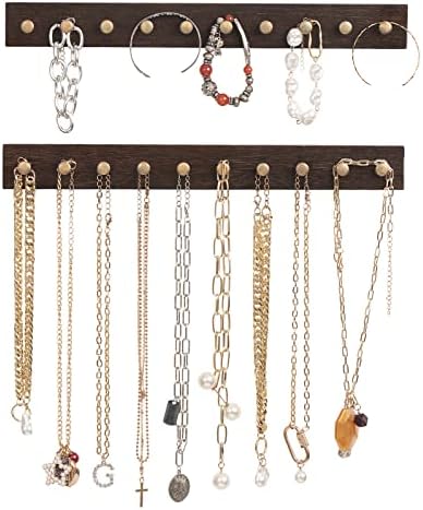 Mkono ogrlica držač Zidni set od 2 rustikalnog ogrlice za vješalice za oblikovanje nakita Viseći