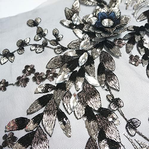 Ixueyu tkanina 3D cvijeće perle zakrpe zakrpe za mrlje od rivestone za vez za vez čipke obloge mrežice