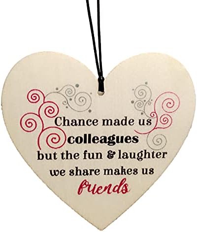 CAKIROTS coworker Gifts-šansa nas je učinila prijateljima - drveni srčani plaketi kancelarijski