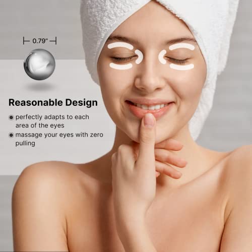 Qoowo Eye Roller 2-u-1 Dizajn Enyle krema za oči i ledeni valjak, alat za masažer za lice za punjenja,
