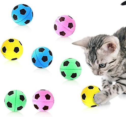 MERIC 8-pakovanje sunđerskih mačaka, 1,5 - inča, mekane nogometne kuglice za vežbanje i interaktivnu