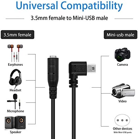 Duttek Mini USB do 3.5 mm kabl, pod pravim uglom Mini USB muški na 4 Pola 3.5 mm ženski kabel kabl za Active