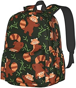 Kiuloam 17 inčni ruksak slatka crvena panda crtani dizajn laptop ruksak ramena torba s ramenom