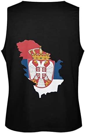 Mapa zastave Srbije majica za teretanu bez rukava i mišića bez rukava