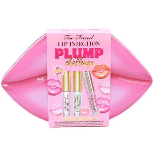 Too Faced Lip Injection Plump Challenge Instant & dugoročni Poklon Set za usne Plumper: sjaj za usne