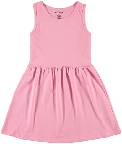 Pink Angel haljine za djevojčice sa 3 paketa, dječje Ležerne haljine i ljetne haljine bez rukava i školski Outfit, pamuk