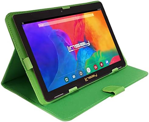 Linsay 10.1 1280x800 IPS 2GB RAM 32GB Android 11 tablet sa zelenom kožnom futrolom, pop držačem