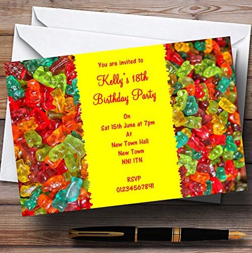 Gummy Bear Sweets Personalizirane pozivnice za djecu