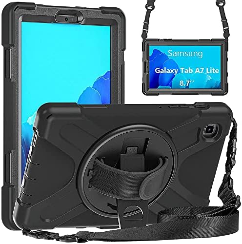 Bundle-Samsung Galaxy Tab A7 Lite 8,7 '' Case sa kaljenim staklenim zaštitnim zaslonom Olovka za olovku Kickstand