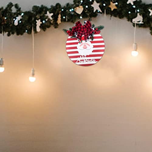 Abluser Božićni ukras Lista božićna dekoracija drva Drveni listi 12 inčni božićni kućni kućni ulazni vrata Viseći
