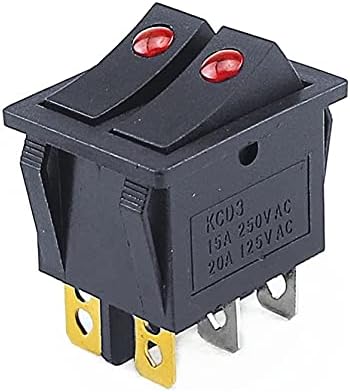 HKTS KCD3-201 6Pin On / Off 31,5 * 26mm 15a 20a / 125V / 250V Twin Cat Eye Eye Switch Hull Switch