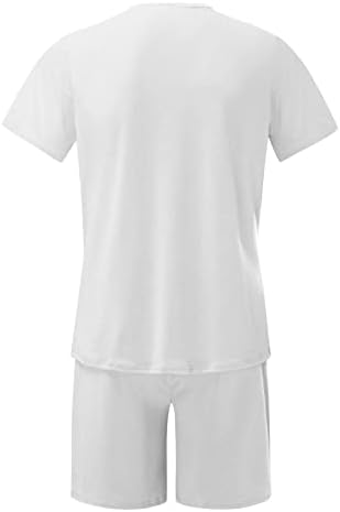 RTRDE muške košulje ljetne casual mišićne majice kratkih rukava i klasični fit sportske kratke hlače Podesite