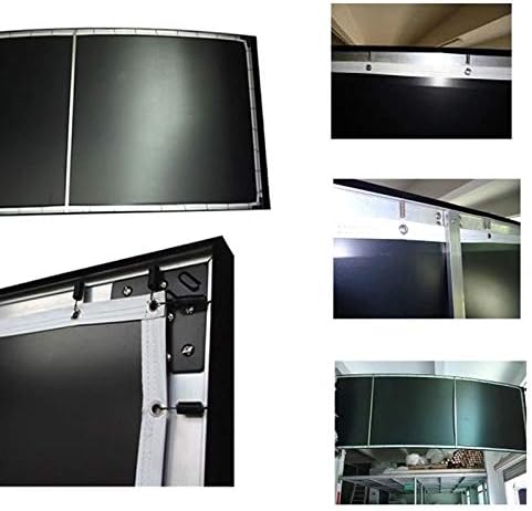 FZZDP 4K 16: 9 Bijeli tkani akustični prozirni prilagođavanje 3D zakrivljenog ekran projektora fiksnog okvira za projekcijski ekran kućnog kina