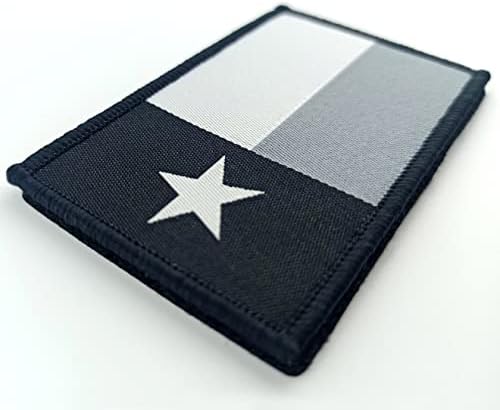 QQSD Texas Zastava zakrpa taktička kuka i loop zastepeni zastepen, 3 pakovanje