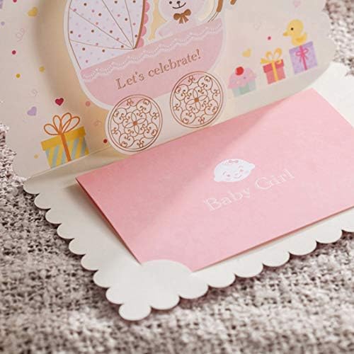 Wishmade 20 Karte poziva brojeva Kompleti ružičasti za ispis za djevojčice Birthday Baby Tuš sa kovertama