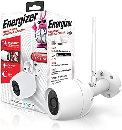 Energizer Connect Connect Smart 1080p HD Pan & Tilt Indoor Home Security fotoaparat s upozorenjima o pokretu,