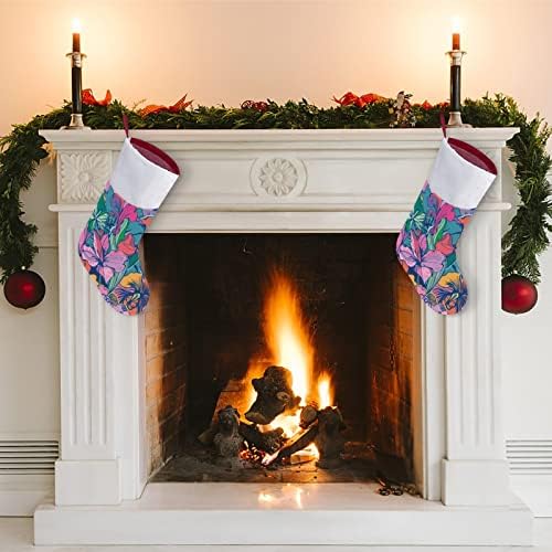 Svijetli apstraktni vintage cvijet personaliziran božićne čarape Početna Xmas Tree Kamin Viseći ukrasi