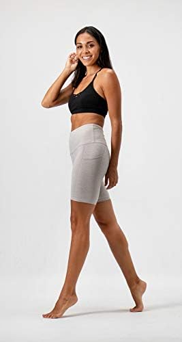 Devyps Women's 2-pakovanje visokih struka Work Yoga tekući vježbe kratke hlače sa bočnim džepovima