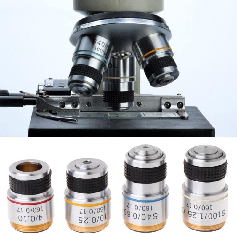Oprema za mikroskop 4x 10x 40x 100x Ahromatsko sočivo za potrošni materijal Laboratorije za biološki