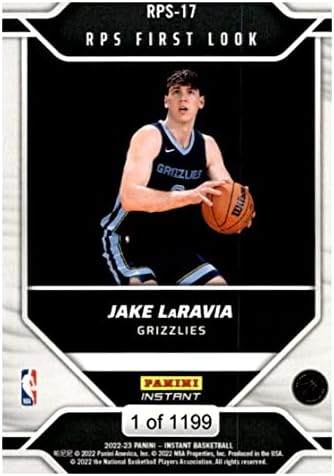 Jake Laravia RC 2022-23 Panini Instant RPS 1. izgled Rookie / 1199 17 Grizzlies NBA