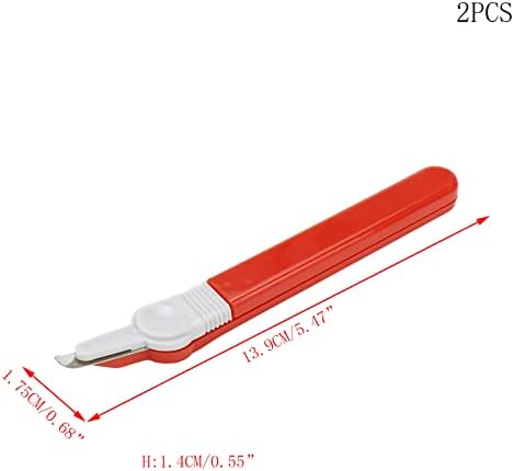 FAOTUP 2PCS Crveni alat za uklanjanje sastojača, ured za uklanjanje spajalica, sredstvo za uklanjanje spajanja za zanat, sredstvo za uklanjanje spajalica crvena, sredstvo za uklanjanje sastojaka za drvo, 5,47 × 0,68 × 0,55INCHES