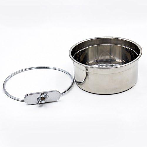 Npply - štenad od nehrđajućeg čelika Bowl Cage Coop Cup vijak stezaljka za pticu CAT pseću zdjelu