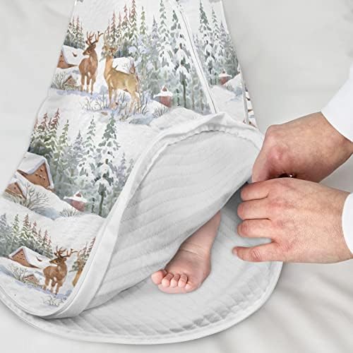 VVFelixl vreća za spavanje za novorođene bebe, zimske pejzažne jelene bebe nosive pokrivače, vrećicu