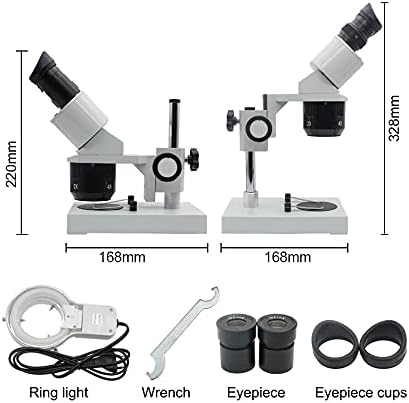 WDBBY 10x-20x-30X-40X binokularni Stereo mikroskop osvijetljeni industrijski mikroskop sa Okularom za popravku