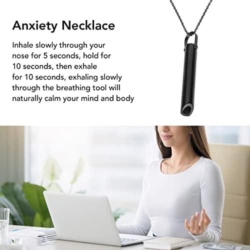 Ogrlica od disanja, olakšanje od nehrđajućeg čelika Alat za disanje, Unisex Modna ogrlica za