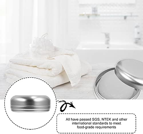 COHEALI Aluminijumska kutija za sapun 3kom okrugli metalni Limeni Jar držač za sapun putni Bar posuda za sapun