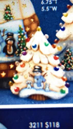 Božićno drvce Malo sa snjegovićima štene i mače 675x5.5