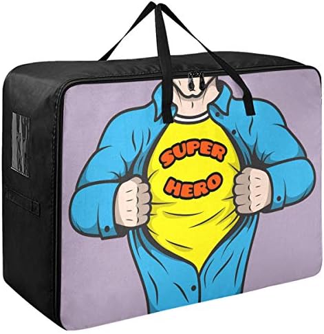 N / A Torba za pohranu odjeće u zemlji za prekrivač - Veliki kapacitet Superheroe Organizatori opterećenja sa zatvaračima Dekoracija pokrivača za skladištenje za dom