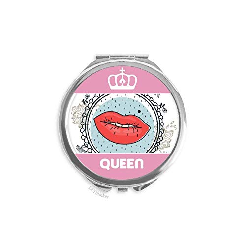 Cvijet za usne okvir za Crtić uzorak Mini dvostrano prijenosno ogledalo za šminkanje Queen