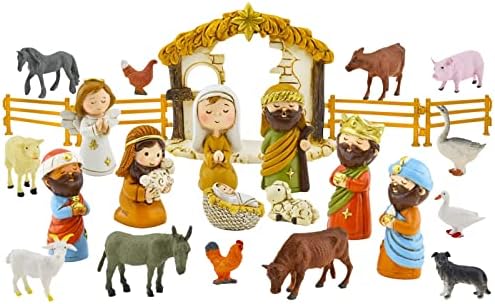 Advent Kalendar 24 Kompleta Božić Minijaturni Model Pijesak Stol Ukrasi Zec Kip Uskrs Scene Ukrasi