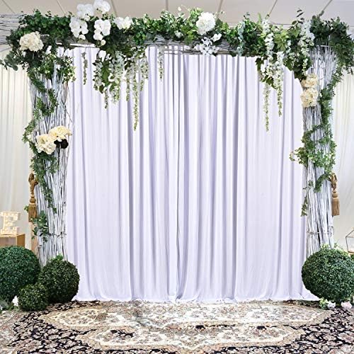 10ft x 7ft bijela pozadina zavjese za zabave vjenčanje bijele bora pozadina zavjese ploče za Baby Shower pol