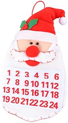 Abaodam Divan Santa Glava Dizajn Odbrojavanje Kalendar Božić Viseći Ornament Advent Kalendar Home Dekoracije